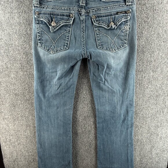 Miss Me Jeans Embellished Denim 30 Boot Cut Urban Embroidered Women ACTL 30X32 - Picture 13 of 16